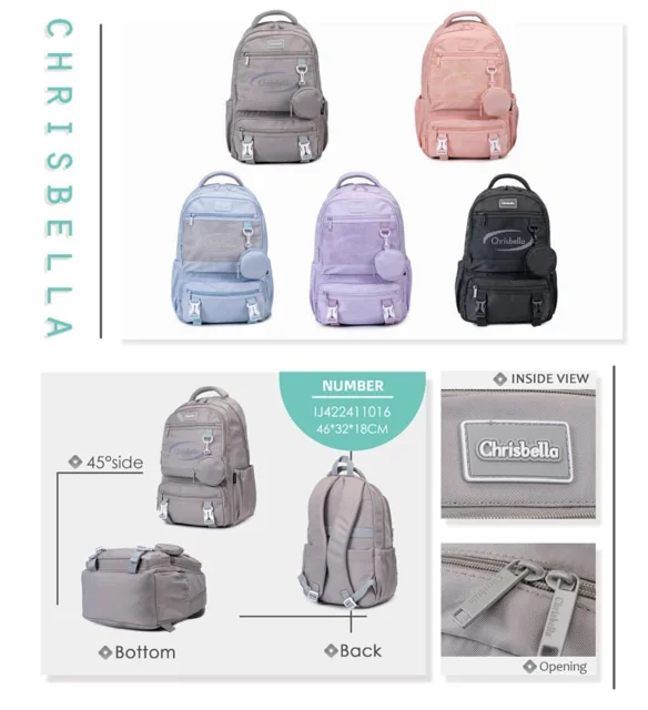 Chrisbella School Backpack Model 1016